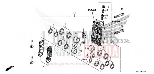 ETRIER DE FREIN AVANT DROIT GL1800BDL de 2020